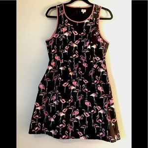 Flamingo print dress